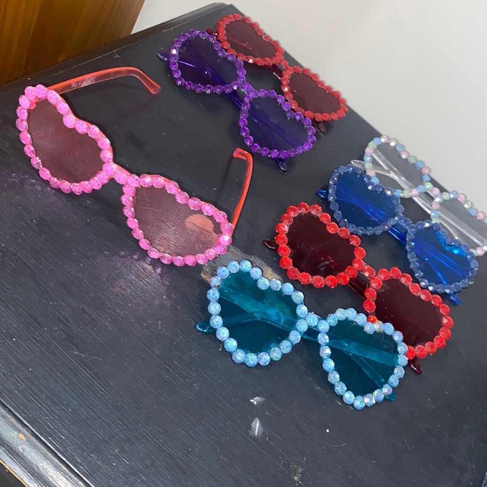 Heart shaped sunglasses- handmade by me